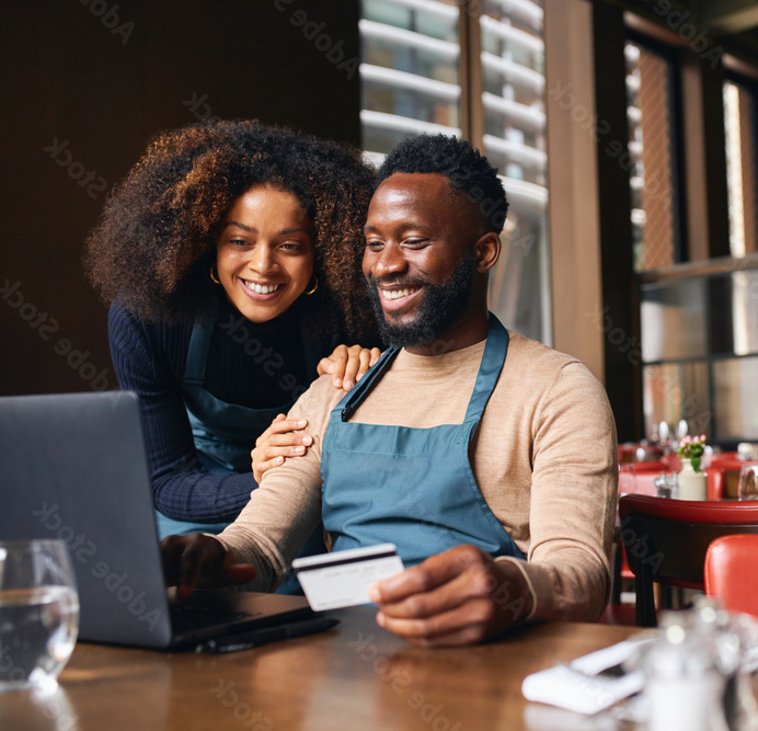 Business owners working together